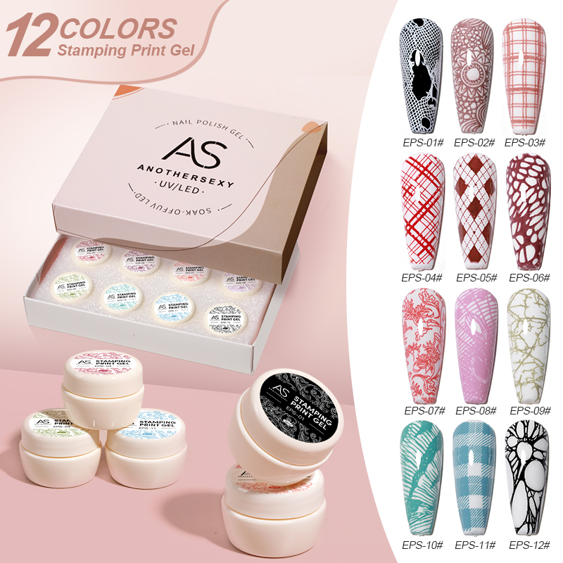 Nail Art Stamping Kit - Set di smalti gel per timbratura