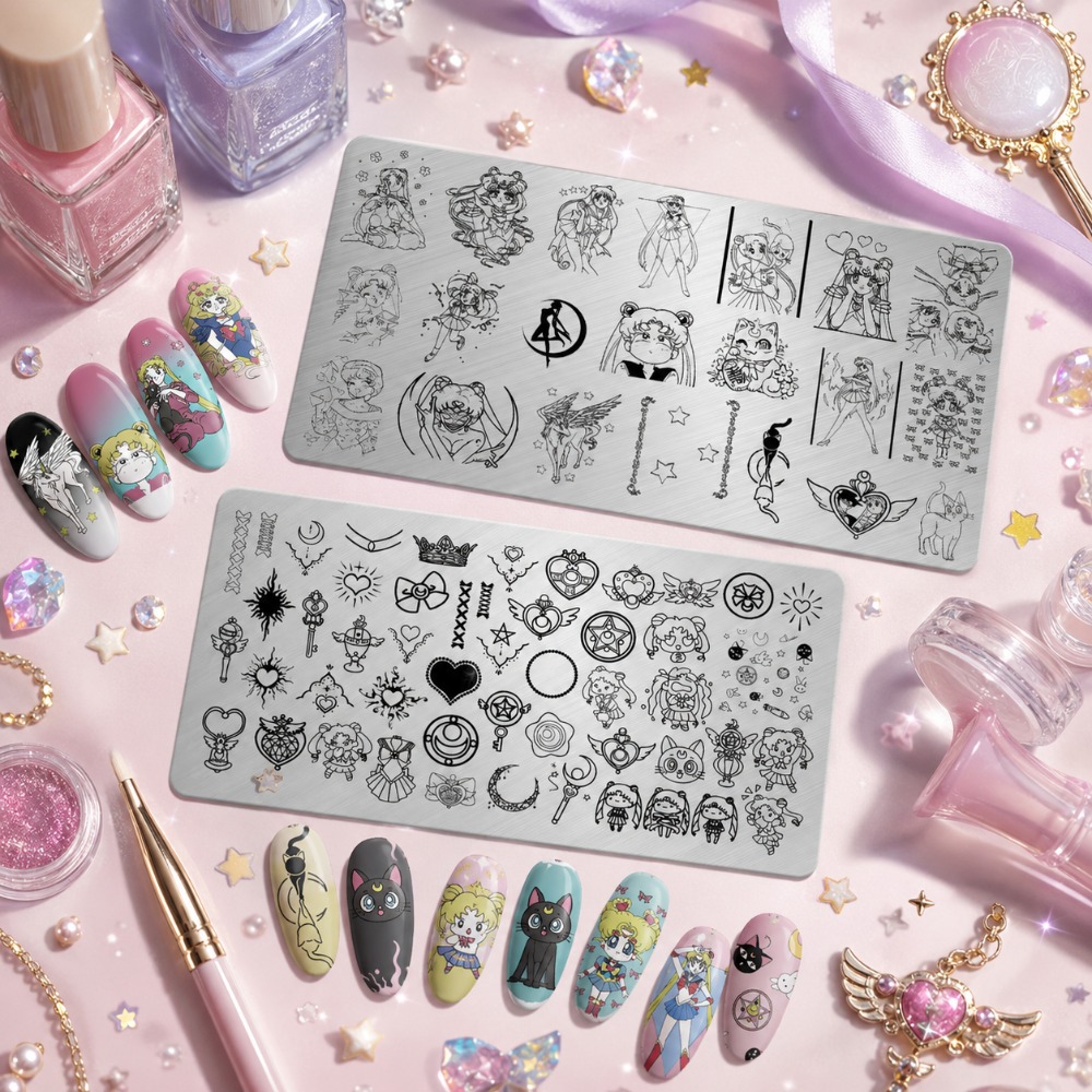 Nail Art Stamping Kit - Placca per Stamping Unghie Sailor Moon