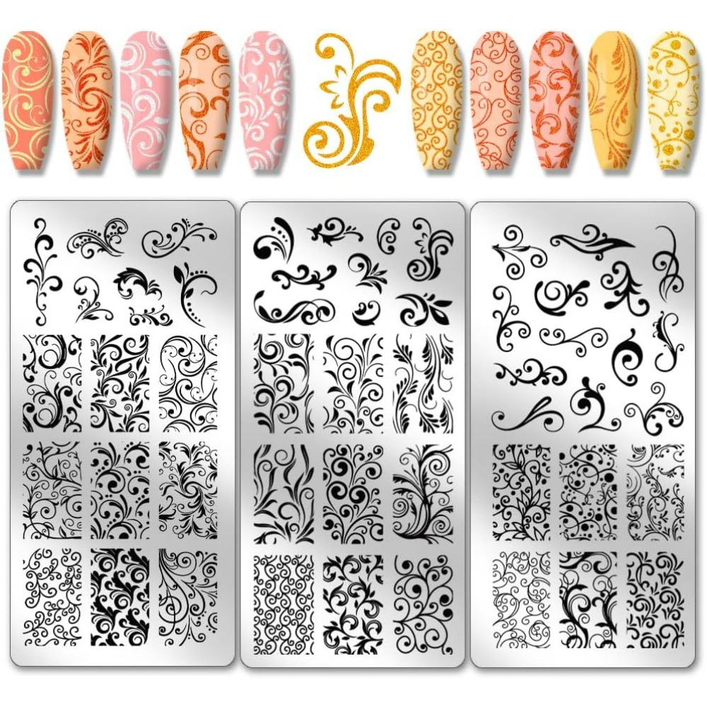 Nail Art Stamping Kit - 3 pezzi modelli per nail art