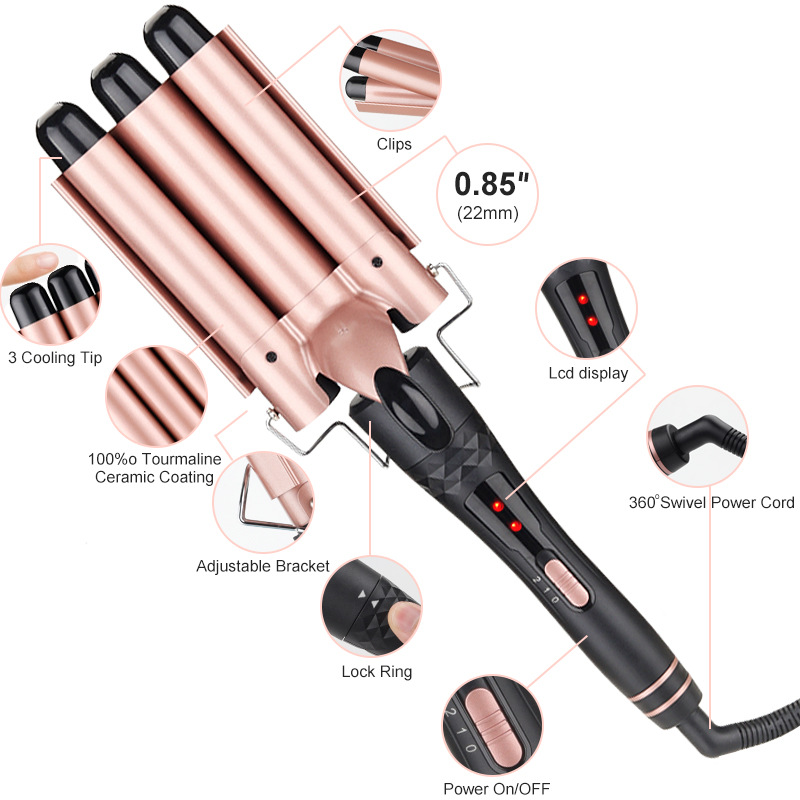 Hair Curling Wand - Set Arricciacapelli 5 in 1 Intercambiabile