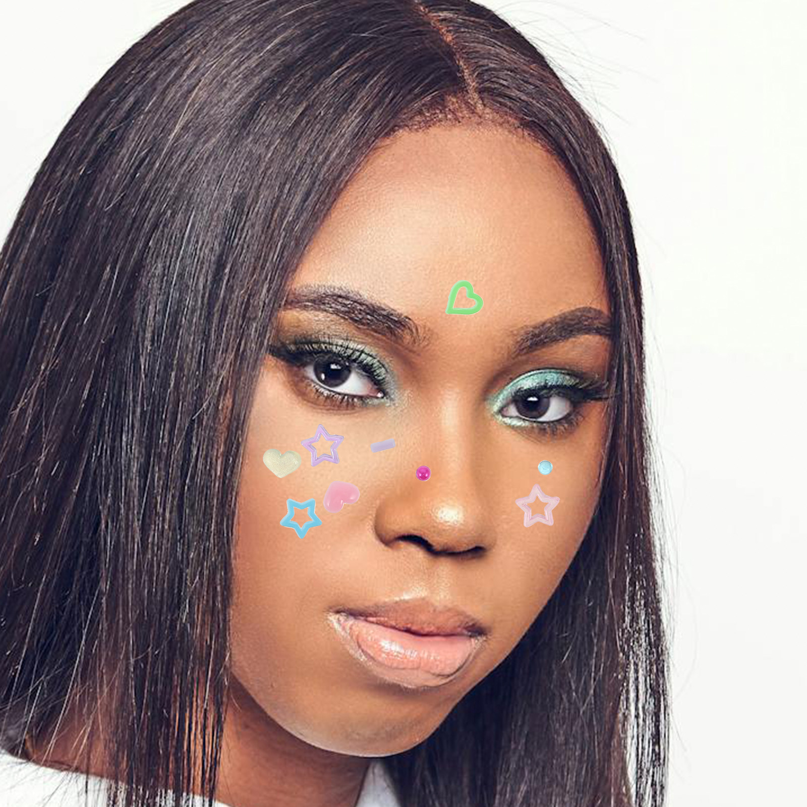 Beauty Makeup & D Anime Studio - 10 Fogli di Adesivi con Strass