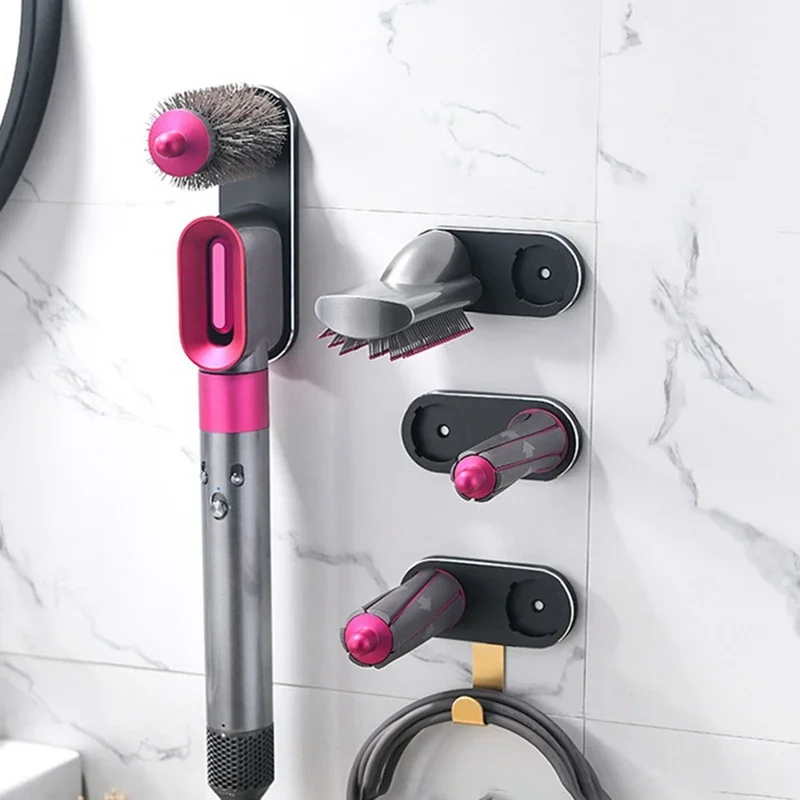 Hair Curling Wand - Supporto da Parete per Asciugacapelli, Portaoggetti