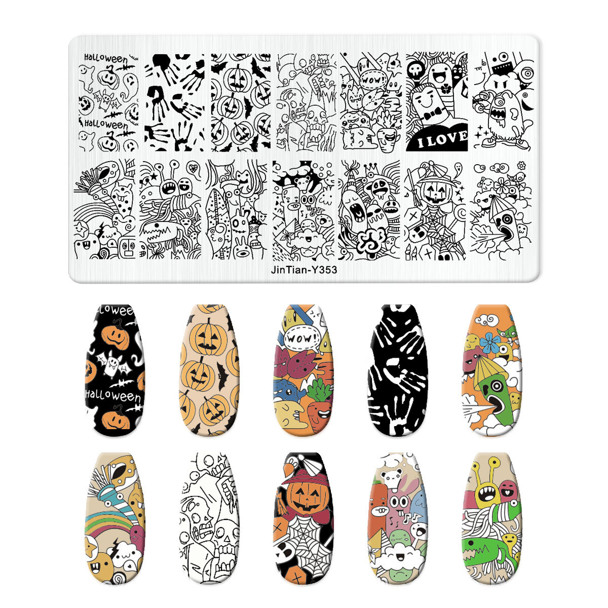 Cartoon Halloween Nail Art Sta - Nail Art Stamping Kit recensione e prezzo