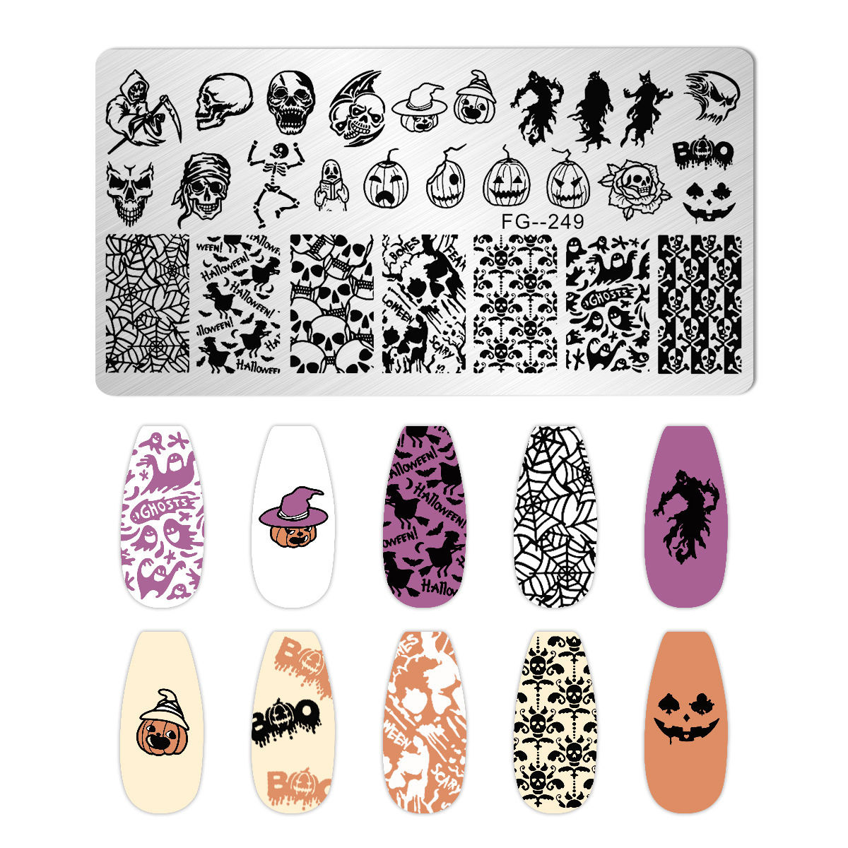 Cartoon Halloween Nail Art Sta - Nail Art Stamping Kit recensione e prezzo